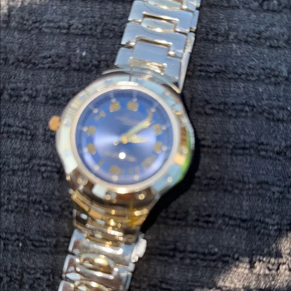 Vellaccio Gold Silver Watch with Blue Dial